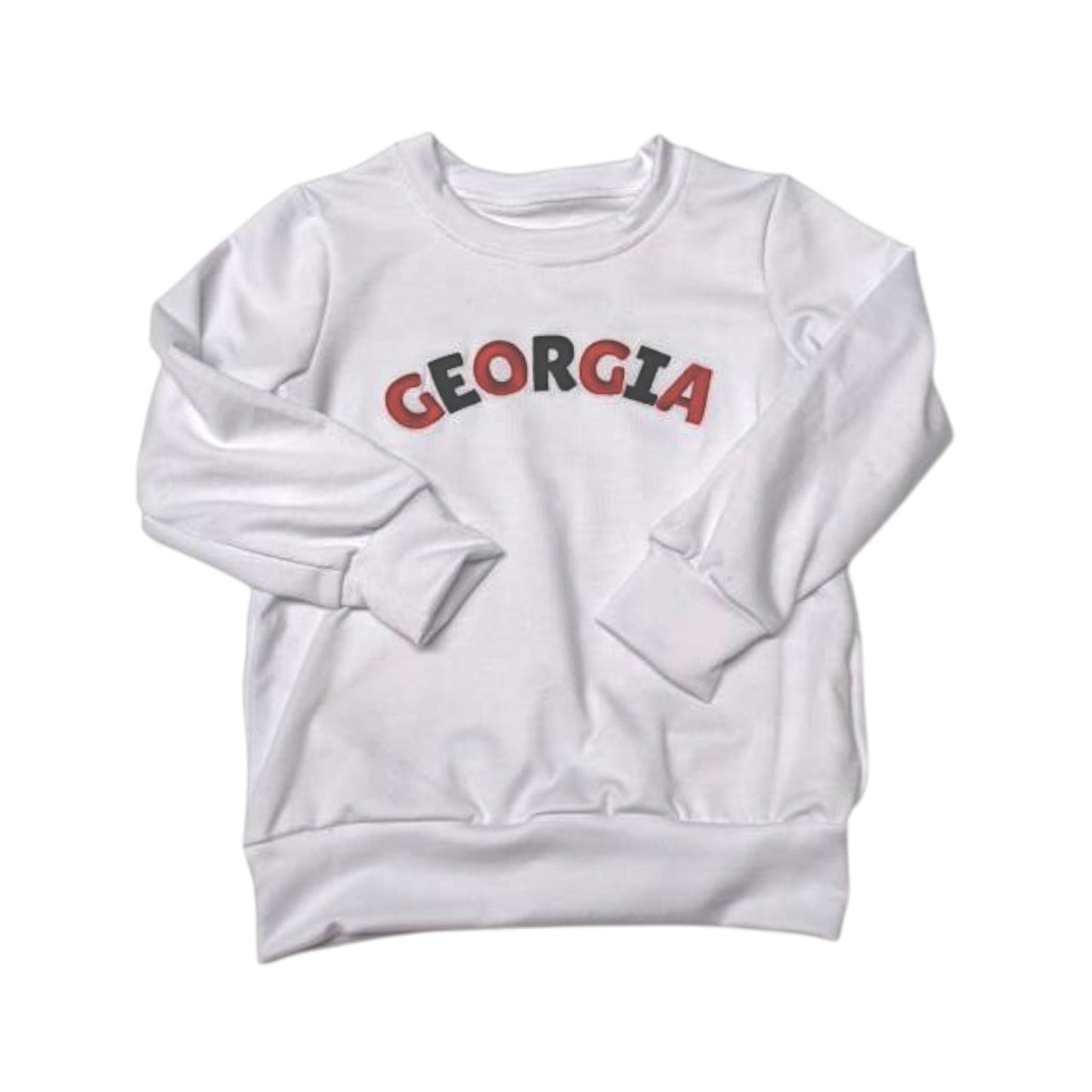 Georgia White Crewneck Pullover