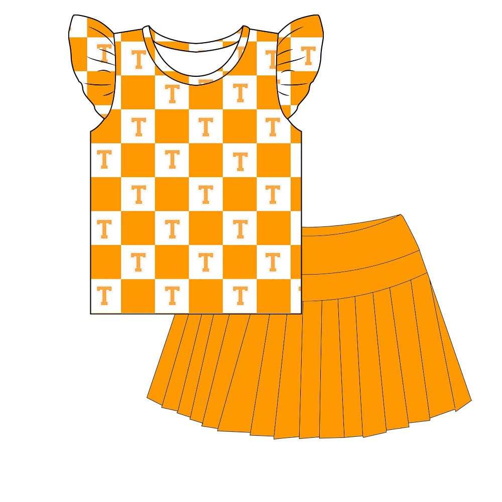 Ruffled Sleeve Chant & Cheer Set | Gameday | Orange & White