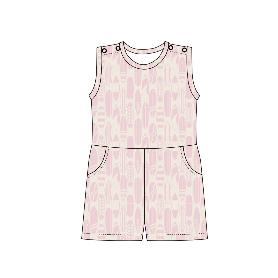 Coastal Cutie Romper| Surf's Up | Pink