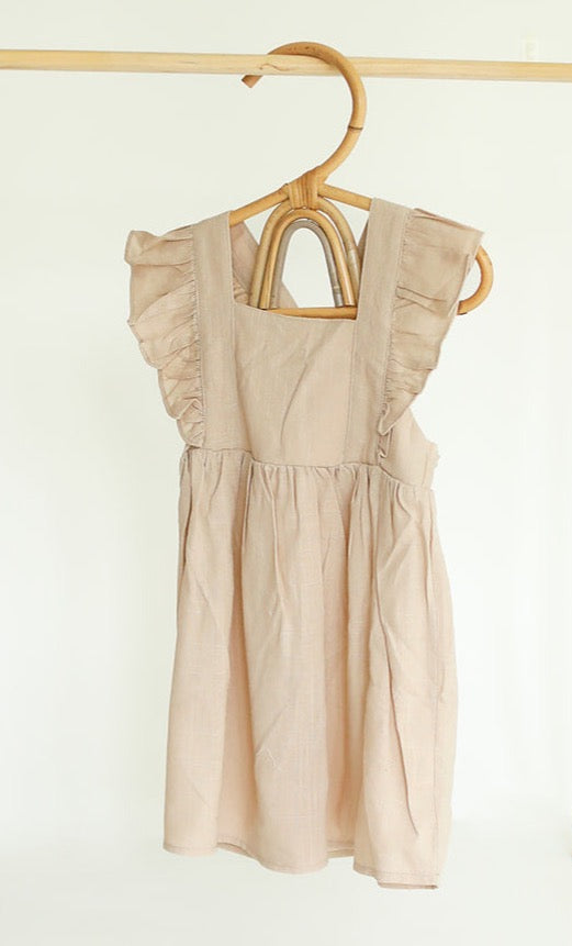 Hazel Linen Dress- Khaki