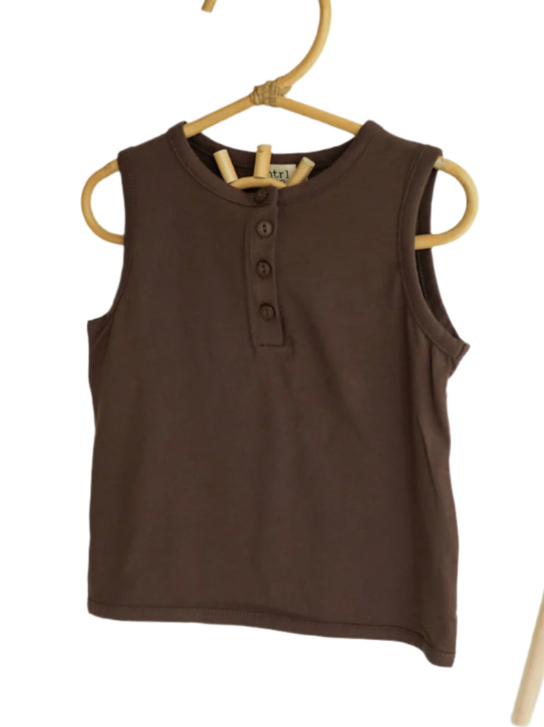 Mikey Tank Top- Brown