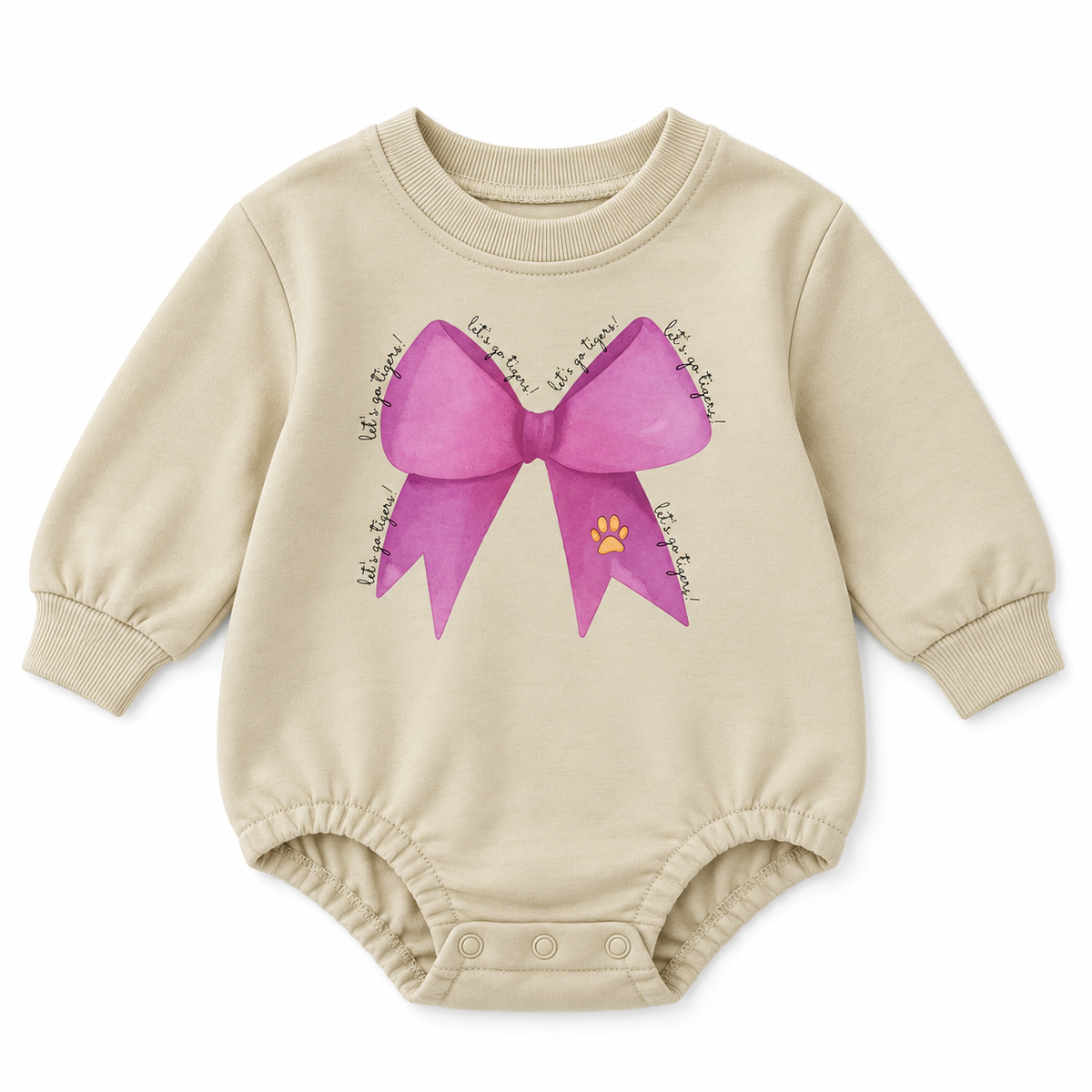 Tiger Football Bow Crewneck Bubble | LSU