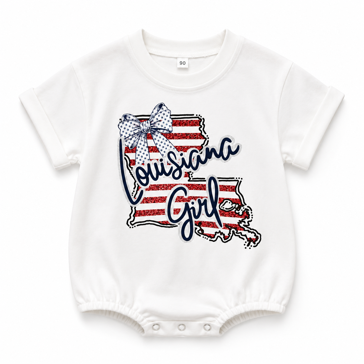 Louisiana Girl Patriotic Bubble