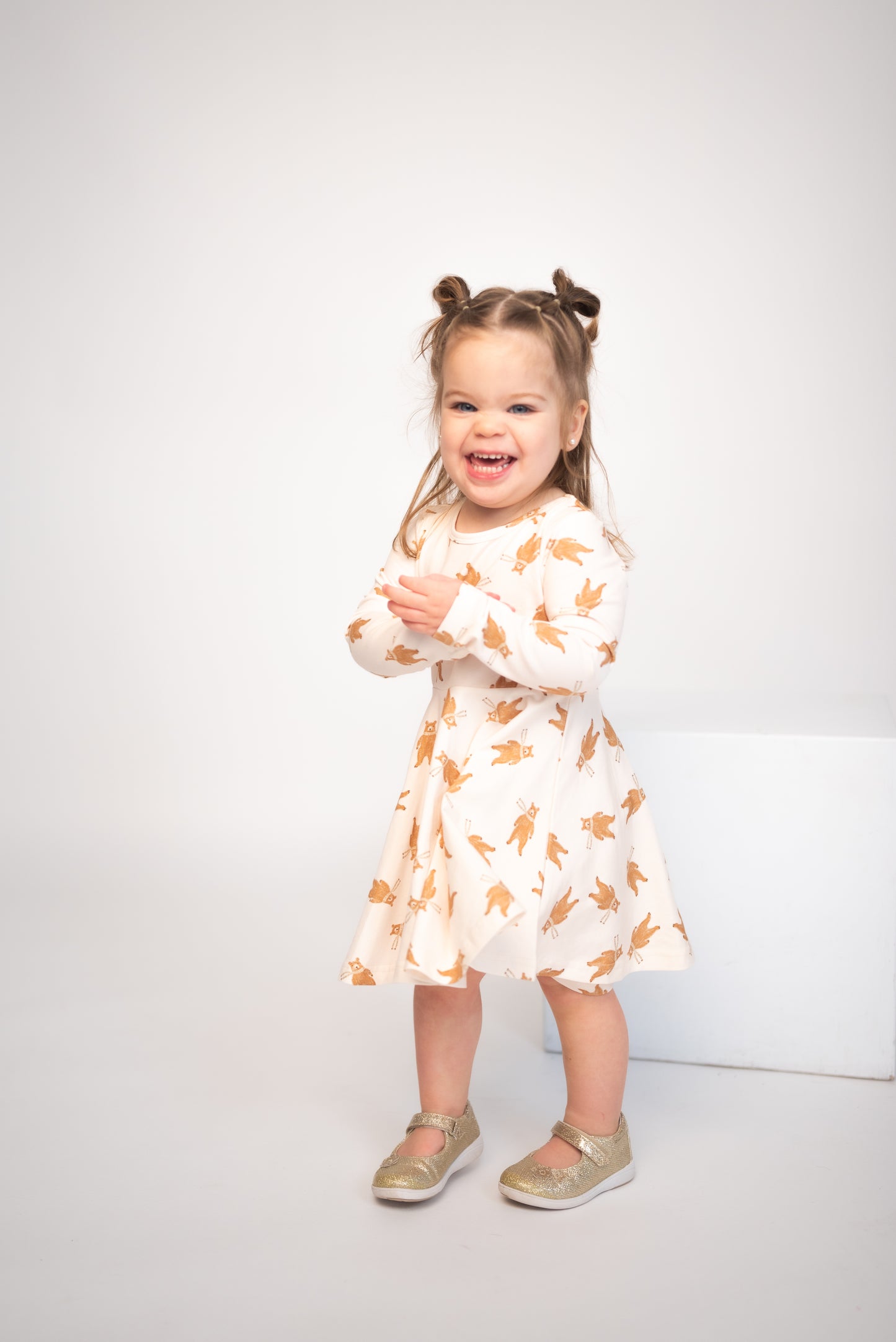 Bear-y Cute Long Sleeve Dress w/Biker Short