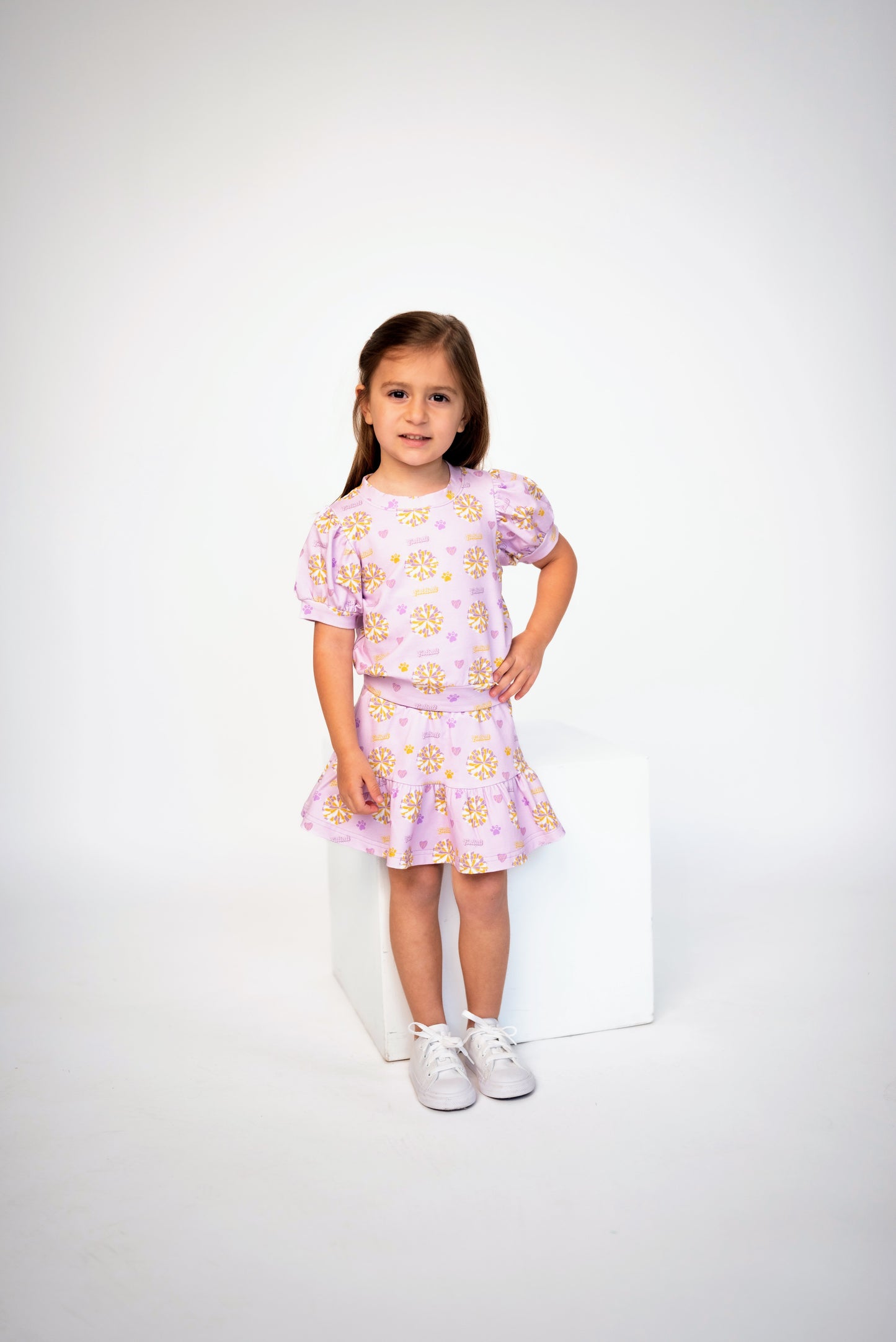 Pom-Pom Paws Twirl & Whirl Skirt Set