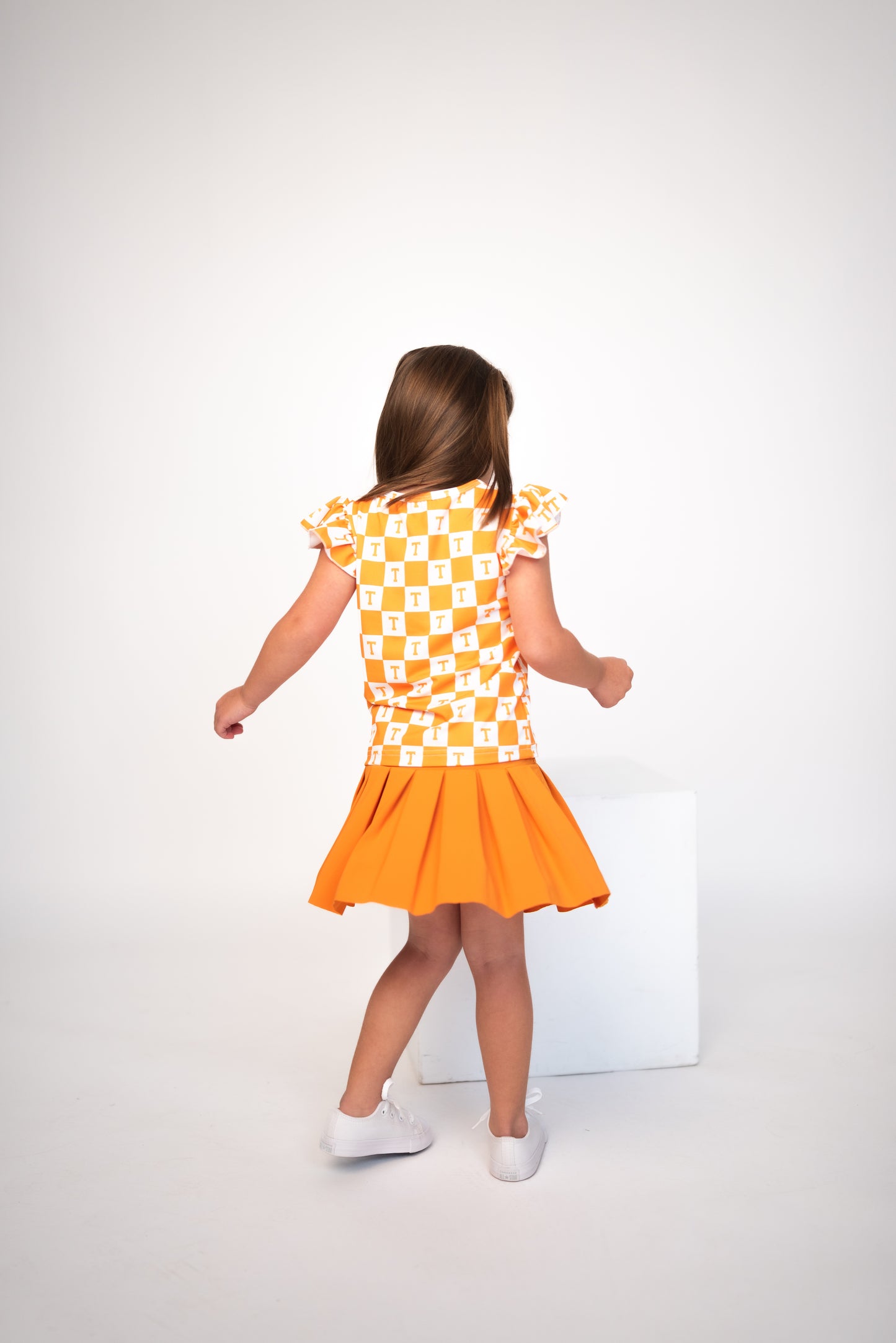 Ruffled Sleeve Chant & Cheer Set | Gameday | Orange & White