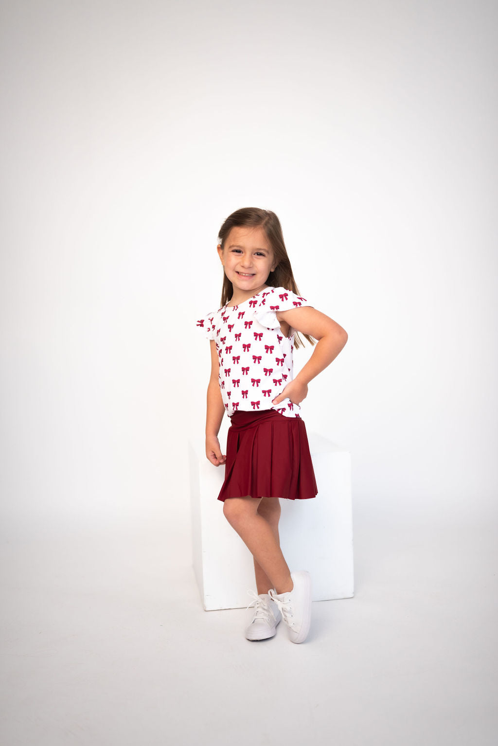 Ruffled Sleeve Chant & Cheer Set | Gameday | Crimson