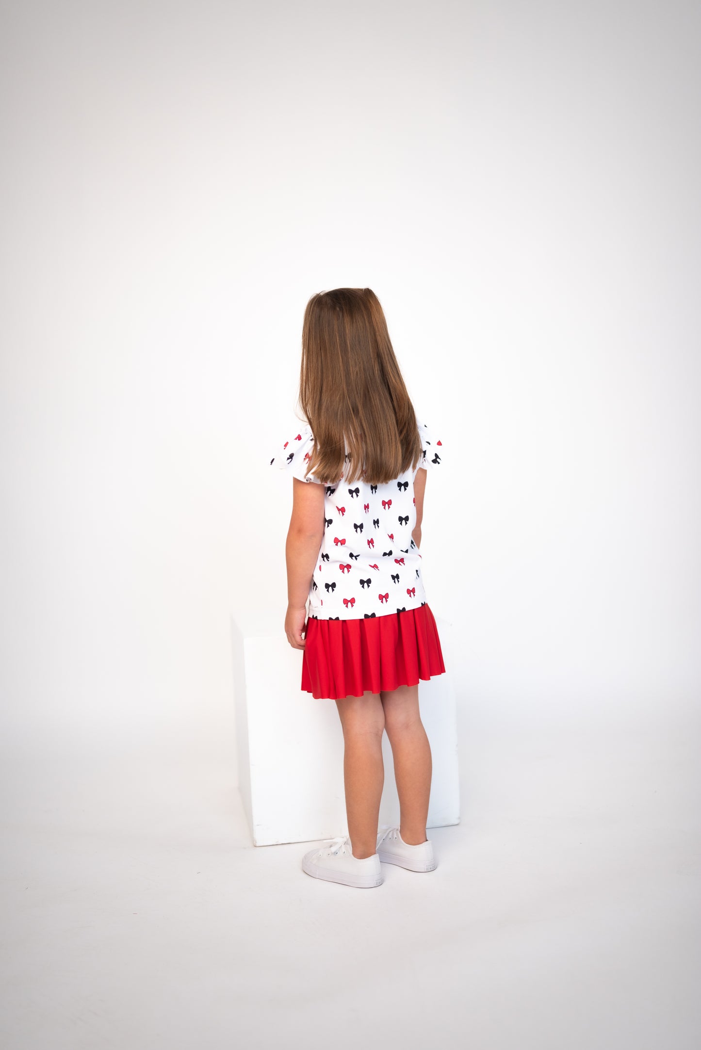 Ruffled Sleeve Chant & Cheer Set | Gameday | Red & Black