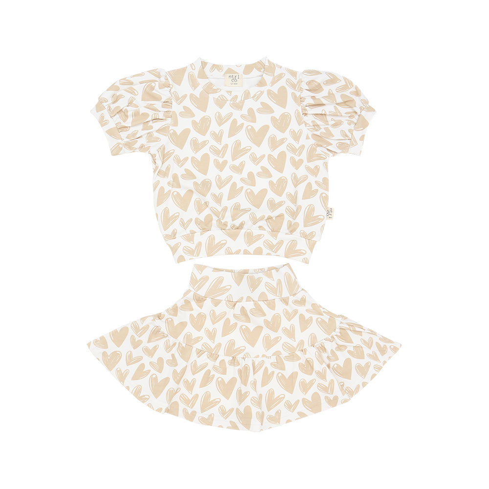 Hearts Aflutter Twirl & Whirl Skirt Set