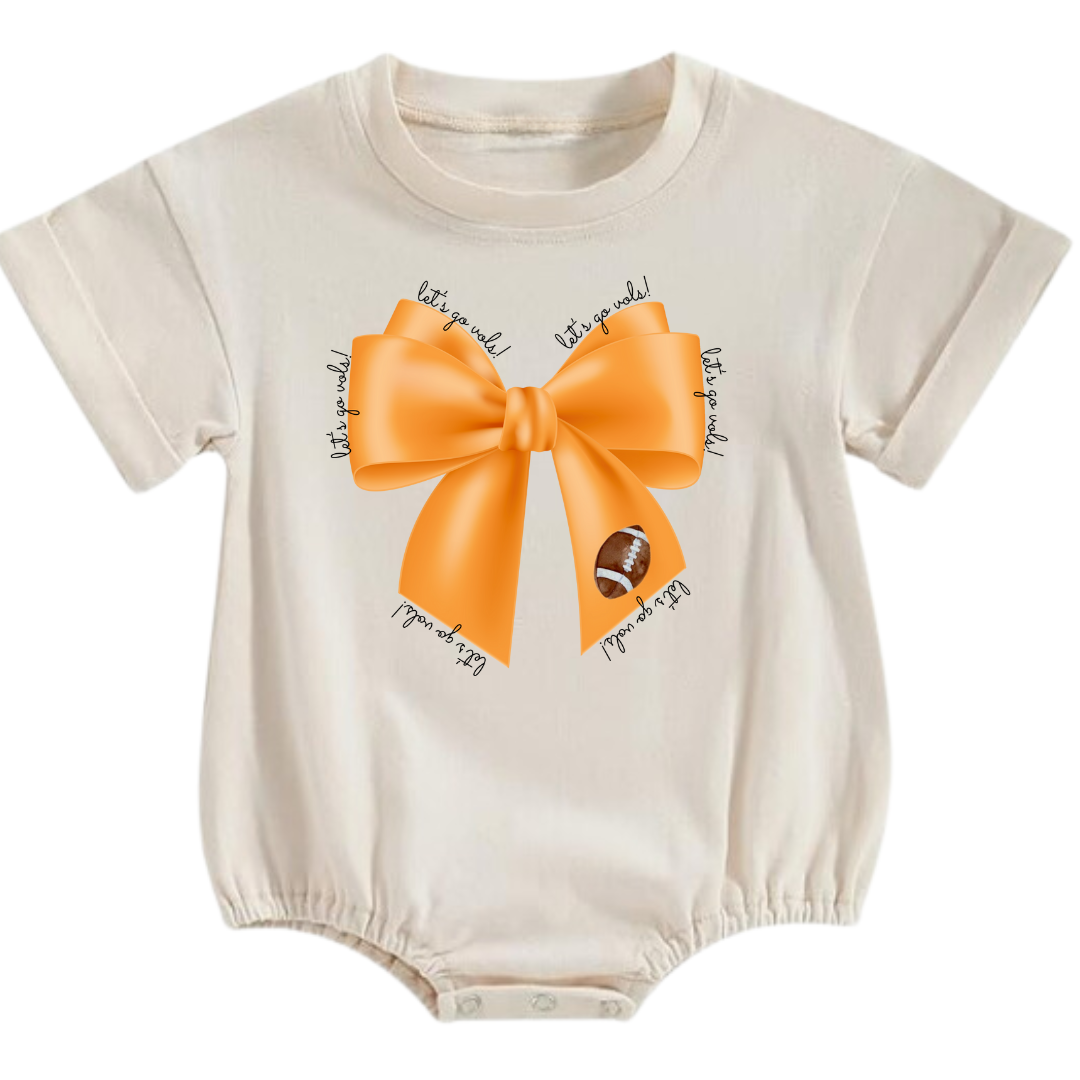 Vols Bow Short Sleeve Crewneck Bubble
