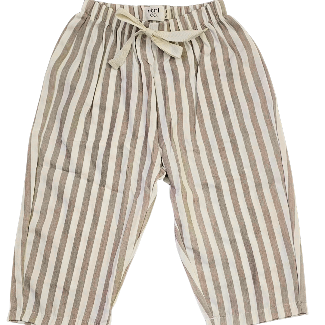 Emerson Striped Pant- Brown
