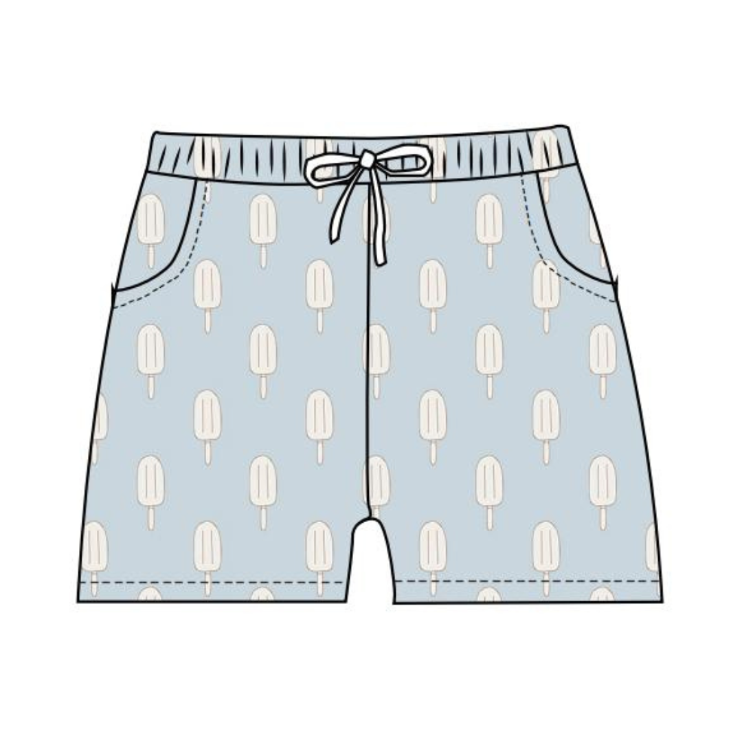Tropical Splash – Swimsuit Trunks | Seaside Sweets | Blue