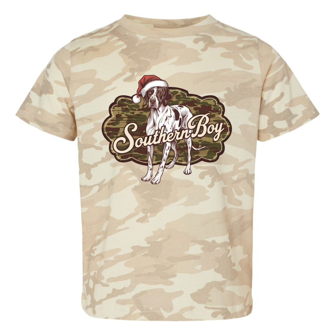 Southern Boy Christmas Graphic Camo Tee