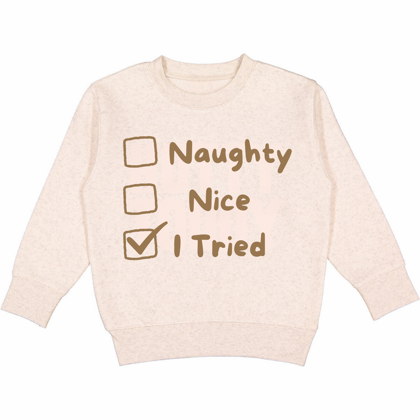 Naughty or Nice Holiday Crewneck Pullover