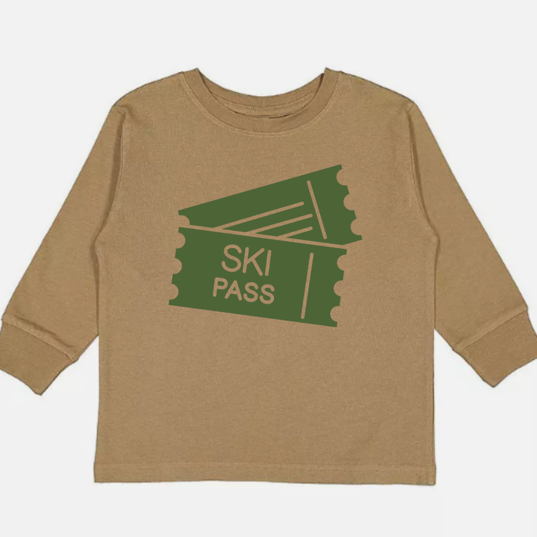 Snow Much Fun Long Sleeve Ski Pass Graphic Tee