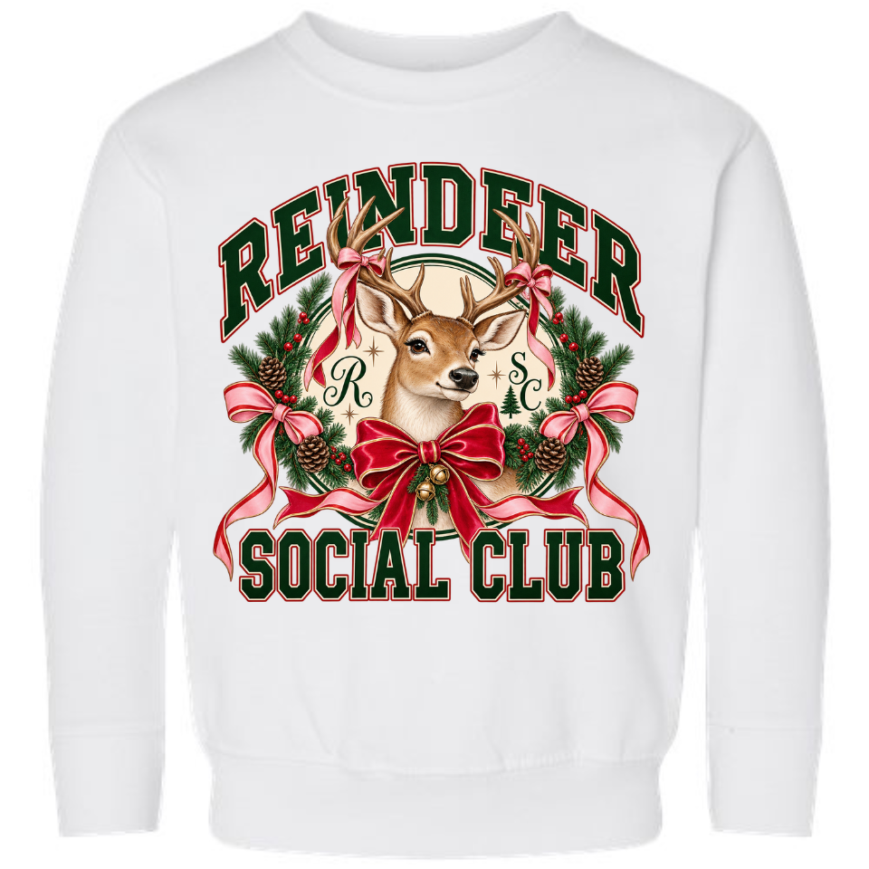 Reindeer Social Club Christmas Graphic Crewneck
