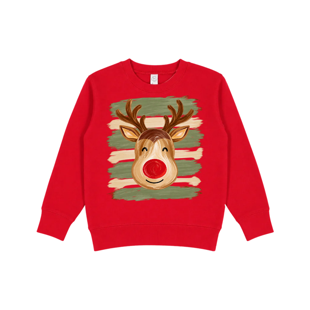 Vintage Rudolph Christmas Reindeer Graphic Crewneck