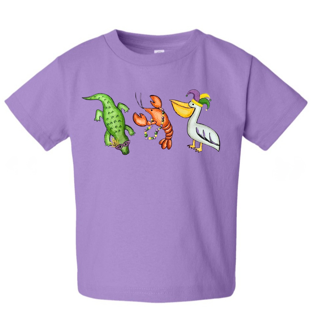 Cajun Mardi Gras Short Sleeve Graphic Tee