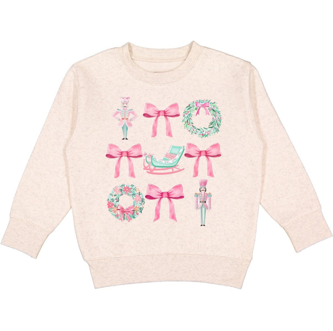 Nutcracker Croquette Holiday Graphic Crewneck Pullover