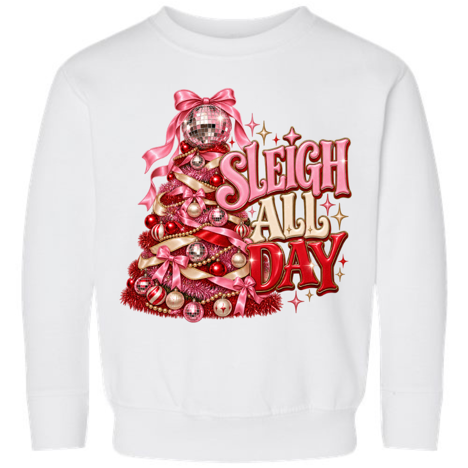 Sleigh All Day Christmas Graphic Crewneck