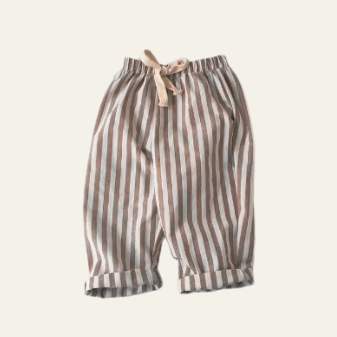 Emerson Striped Pant- Brown