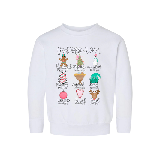 God Says Christmas Crewneck