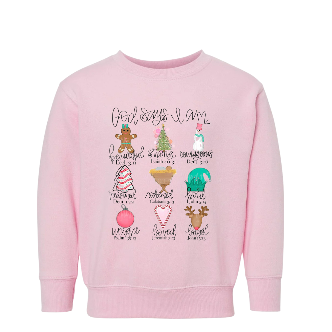 God Says Christmas Crewneck