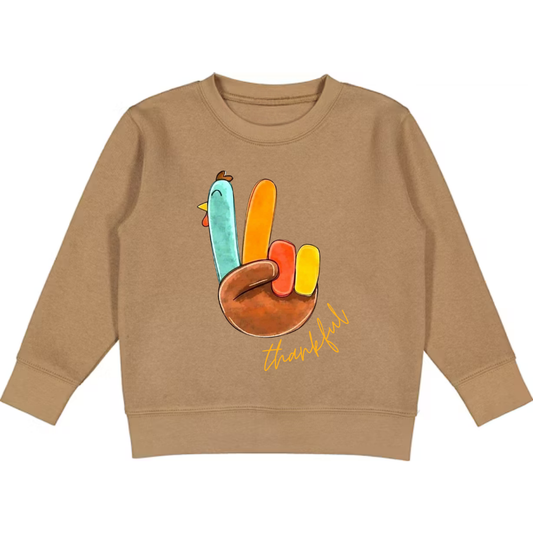 Thankful Turkey Holiday Crewneck Pullover