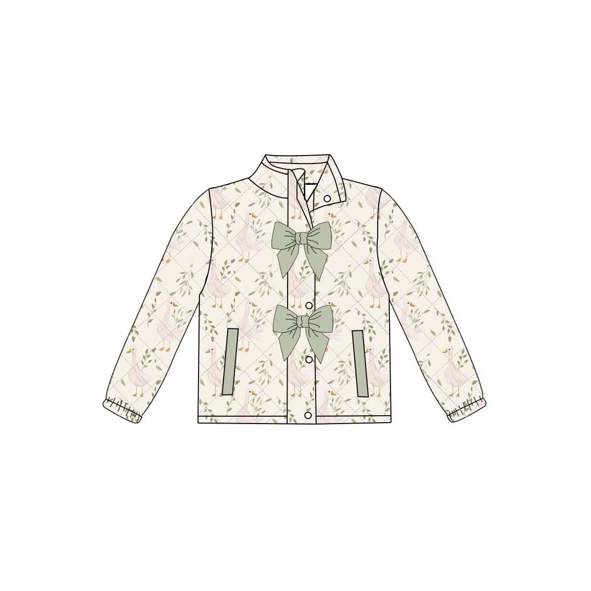 Classic Quilted Coat in Loosey Goosey