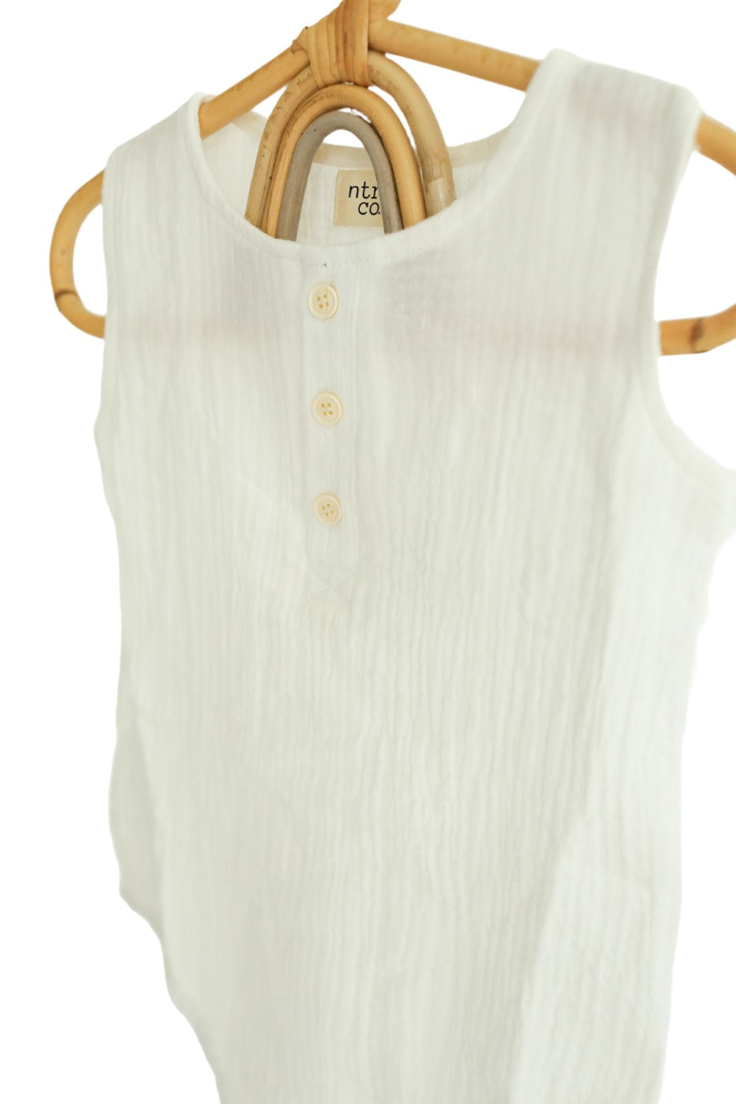 Jody Muslin Romper- White