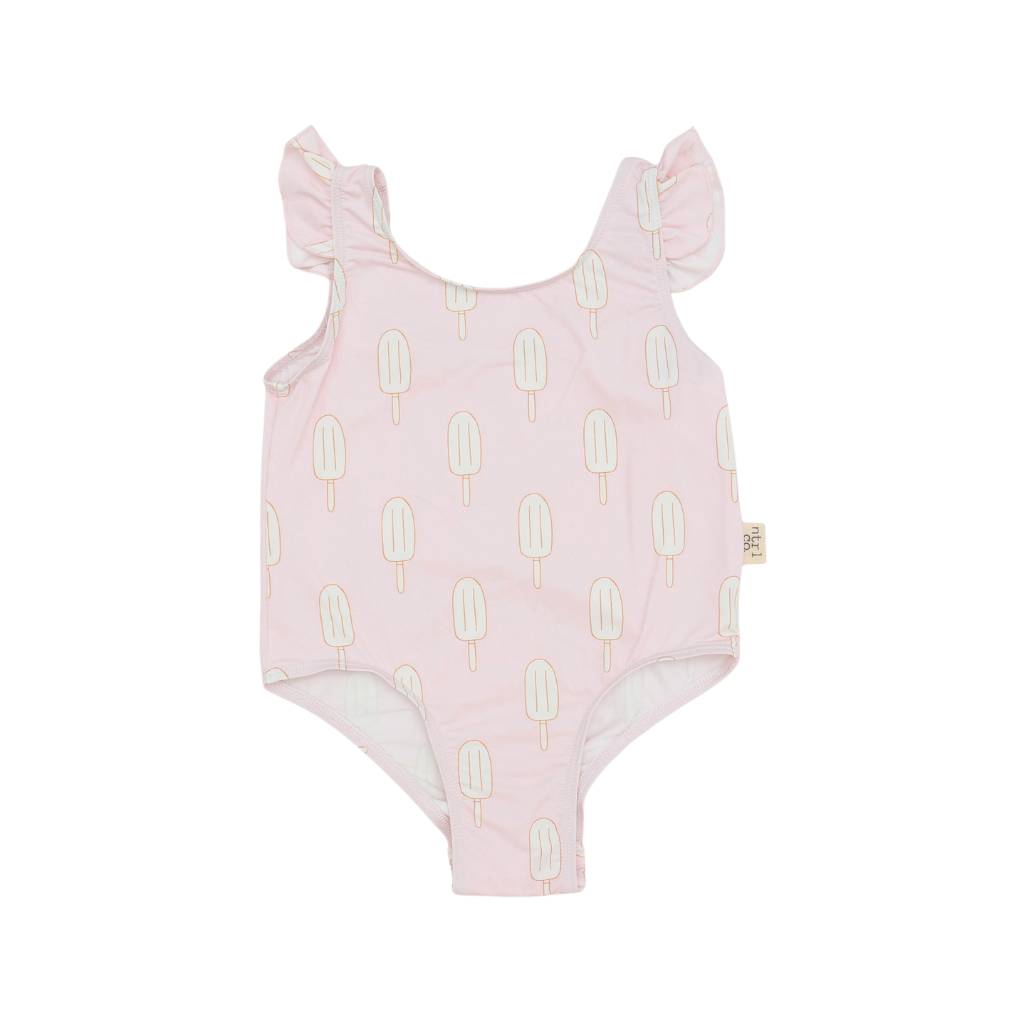 Tropical Splash Ruffled Sleeve One-Piece Swim | Seaside Sweets | Pink