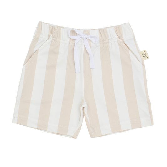 Tropical Splash – Swimsuit Trunks | Beach Lines | Tan