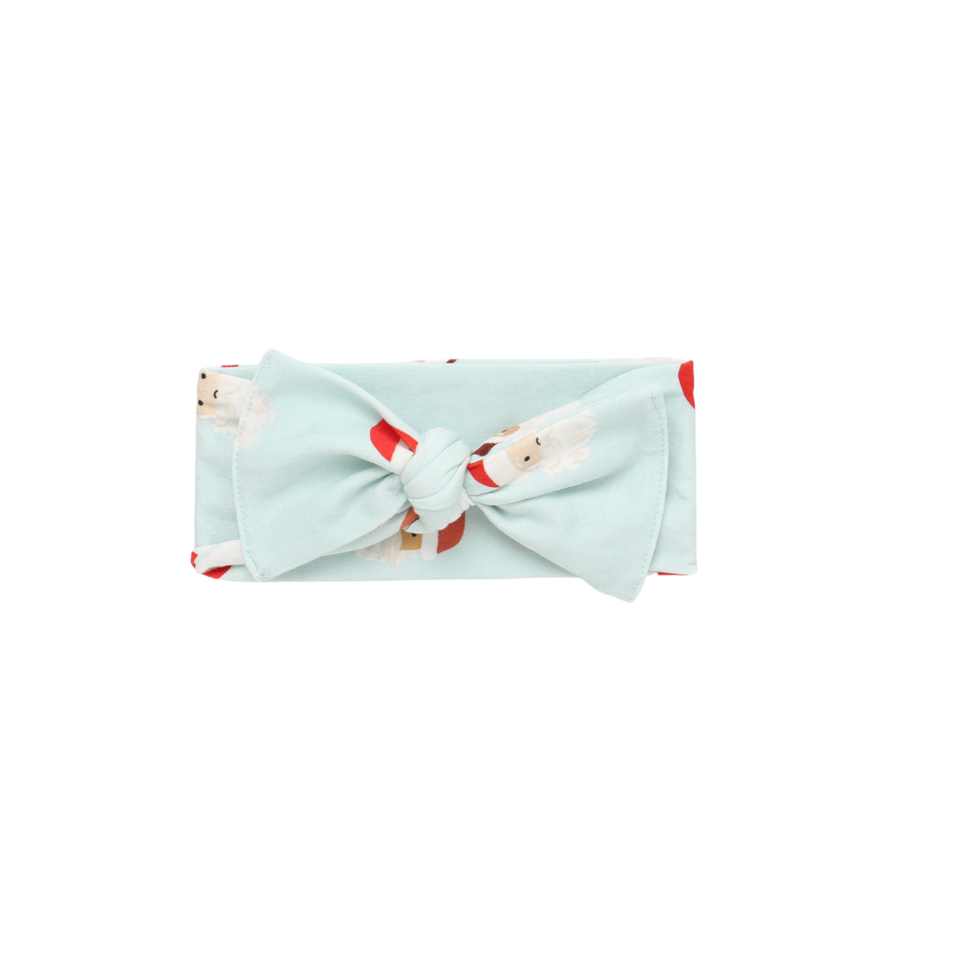 Simply Santa Stretch Bow Band in Blue