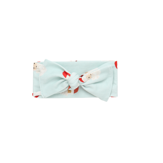 Simply Santa Stretch Bow Band in Blue