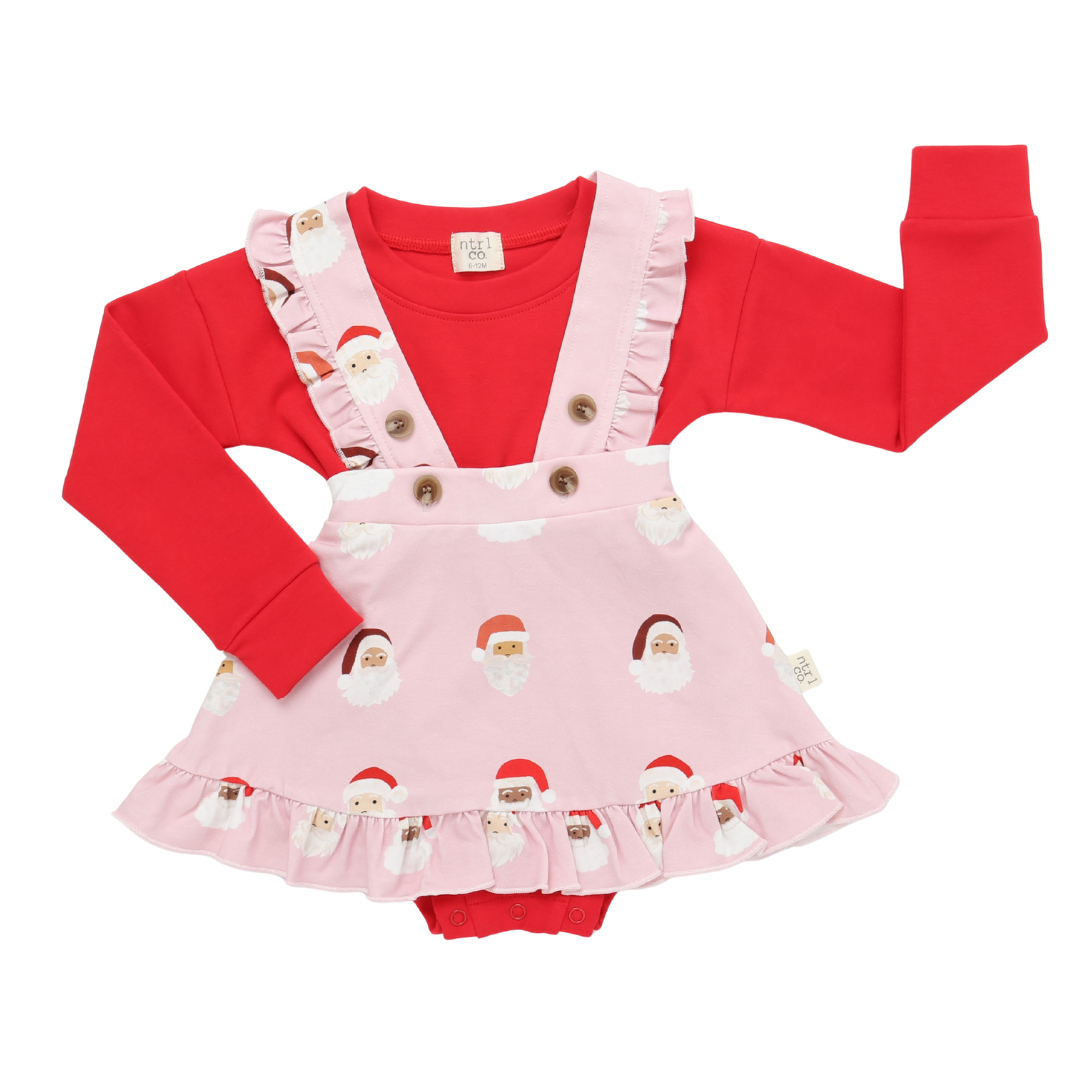 Classic Skirtall in Simply Santa w/ Red Bodysuit