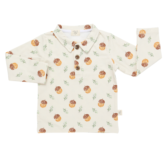 Acorn Long Sleeve Polo