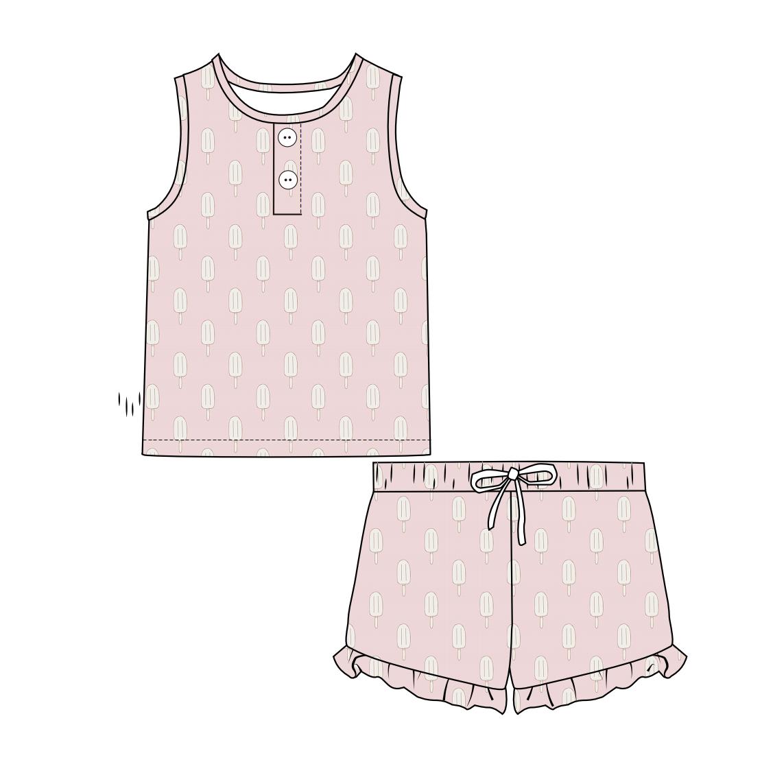 Seaside Ruffle Set | Seaside Sweets | Pink