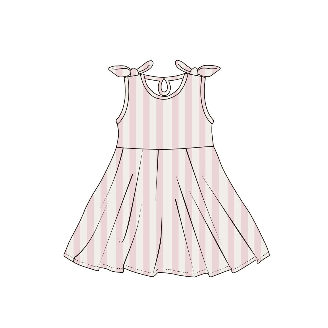 Tide With Love Sleeveless Twirl Dress | Beach Lines | Pink