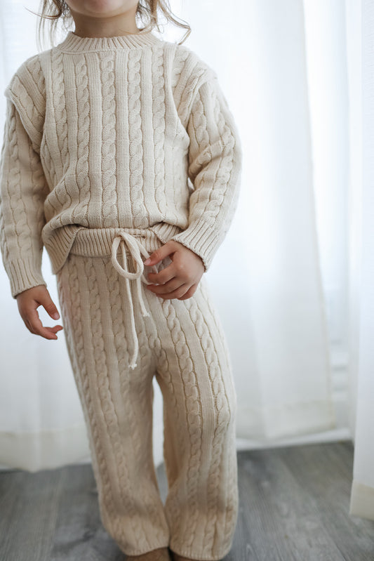 Brooke 2 Piece Cable Knit Sweater Set