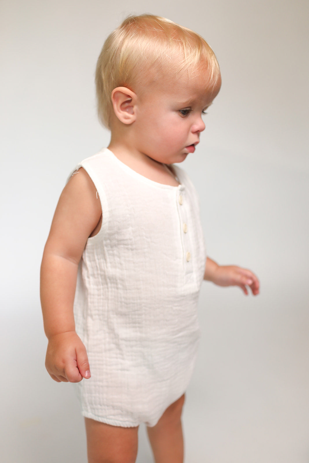 Jody Muslin Romper- White