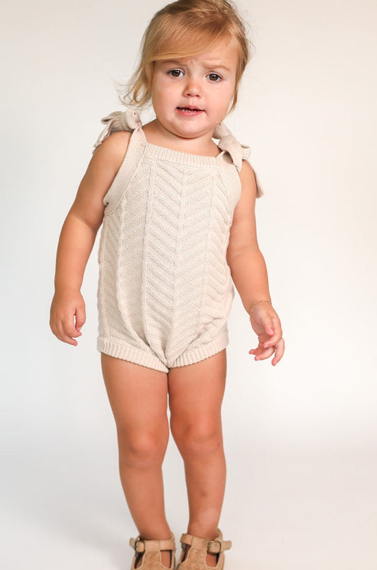 Sophia Sweater Romper- Oat