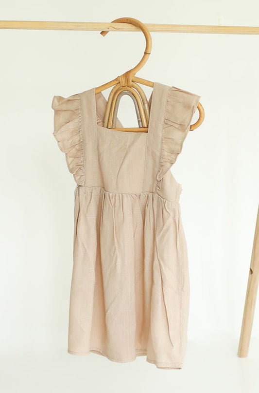 Hazel Linen Dress- Khaki