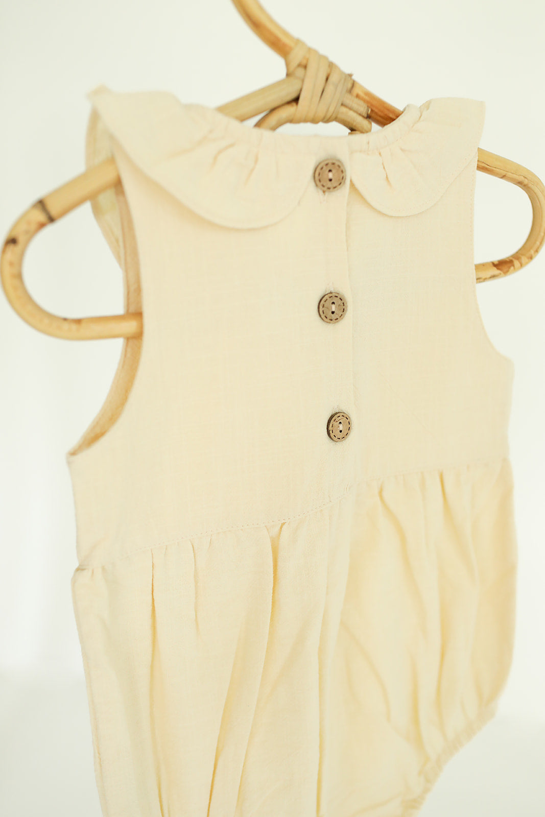 Laura Linen Romper- Beige