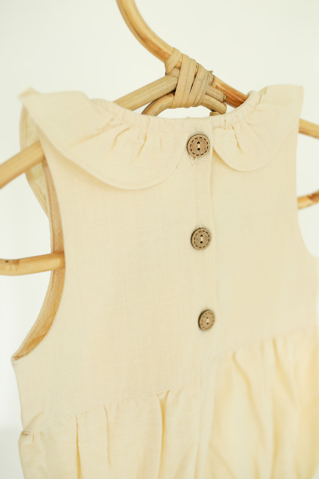 Laura Linen Romper- Beige