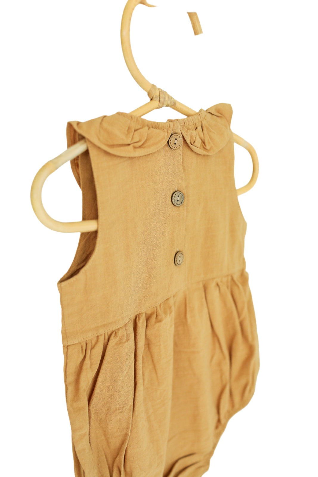 Laura Linen Romper- Apricot