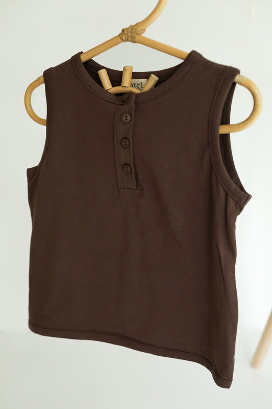 Mikey Tank Top- Brown