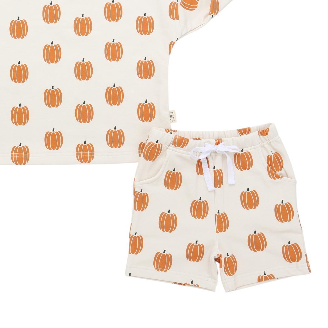 Lil' Pumpkin Sweatsuit Short Set
