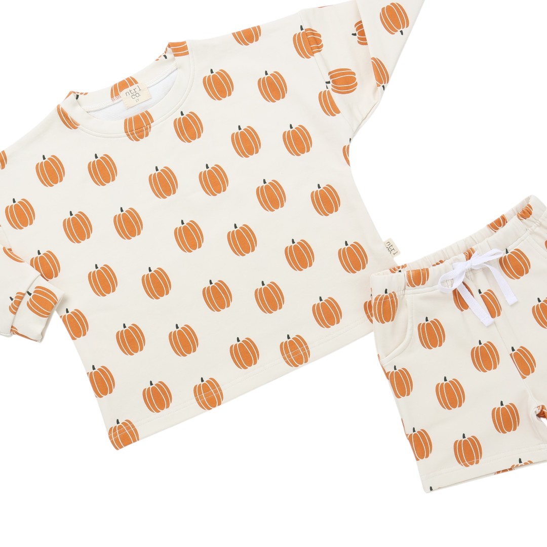 Lil' Pumpkin Sweatsuit Short Set