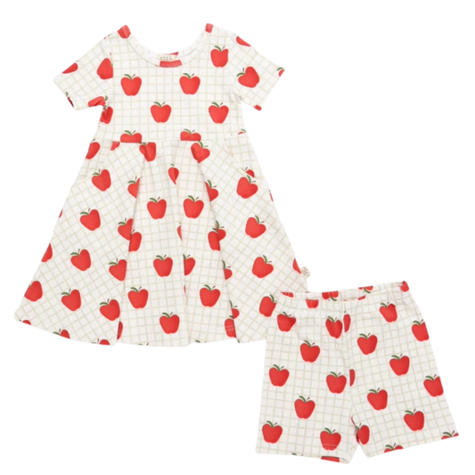 A+ Short Sleeve Twirl Dress Set