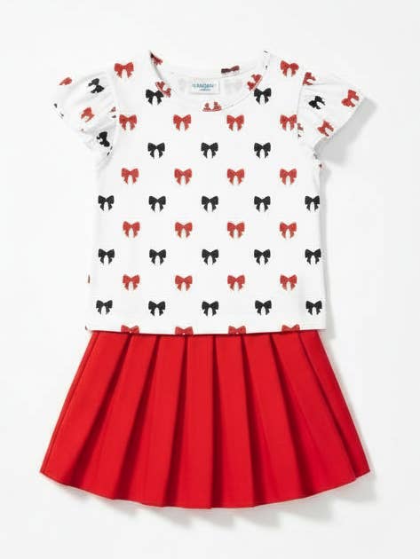 Ruffled Sleeve Chant & Cheer Set | Gameday | Red & Black